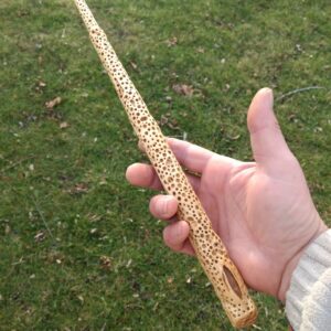 Lilac wand, carved to mimic Pumice stone