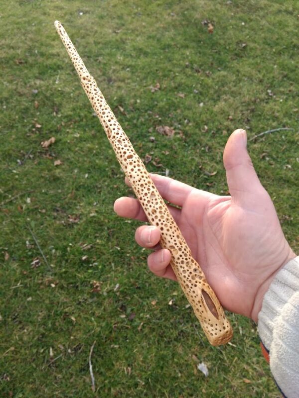 Lilac wand, carved to mimic Pumice stone