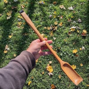 extra large spoon carved from bourbon barrel slat